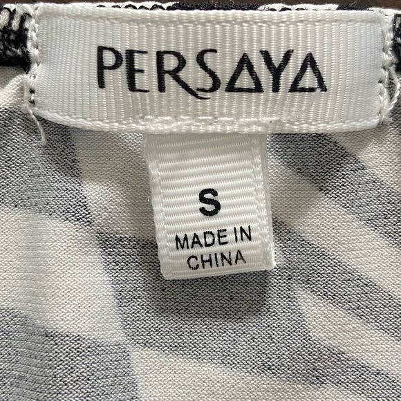 Black & White Checkered Persaya Tie Crop Top (S) - Picture 3 of 3